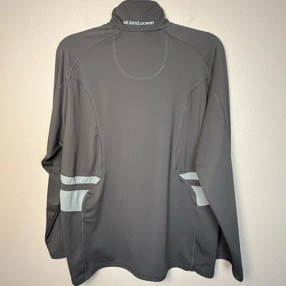 Alo 1/4 Zip CoolFit Pullover Mens XL Gray Stretch Athleisure Gorpcore Read - Picture 7 of 17